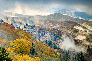 Great Smokey Mountains in autumn