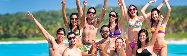 Group of people at beach