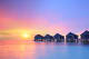 Maldives Overwater Bungalows at Sunset