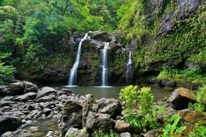 Waterfall near road to Hana, Maui