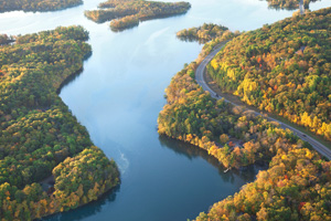 Aerial View of Mississippi River
