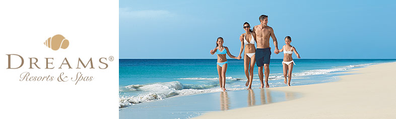 Family on beach - Dreams Resorts