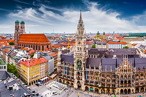 Munich, Germany skyline at City Hall