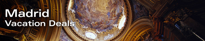 Ornate Rococo Ceiling in Royal Palace of Madrid