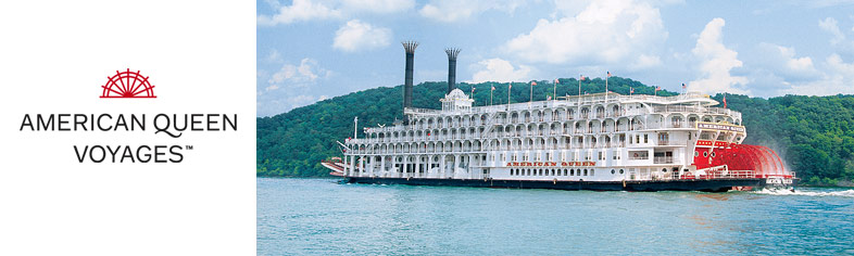 American Queen underway, Mississippi River