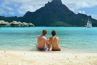 Couple in Bora Bora, Tahiti