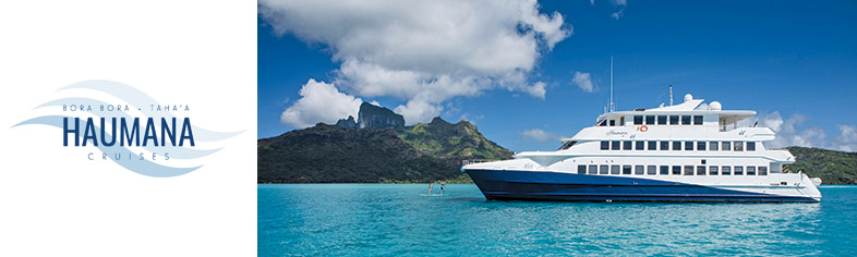 Haumana Cruise Yacht anchored in Bora Bora