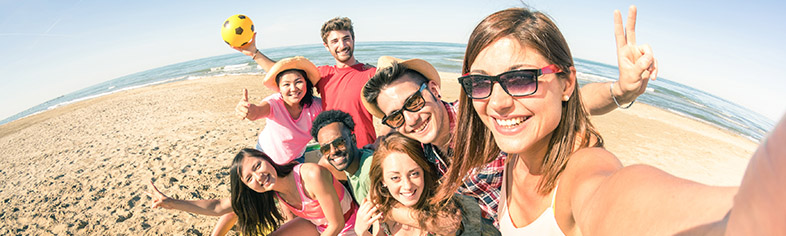 Friends at beach