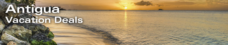 Sunset on Antigua beach