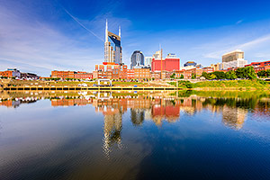 Nashville city from river