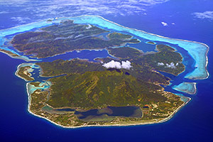 Aerial view of Huahine