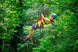 Rainforest zipline, Costa Rica