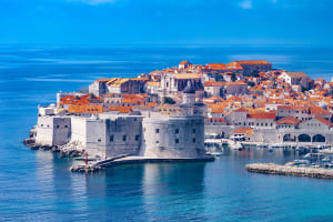Fortress walls of old town Dubrovnik, Croatia