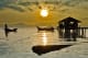 Penang Sunrise on pier, penang