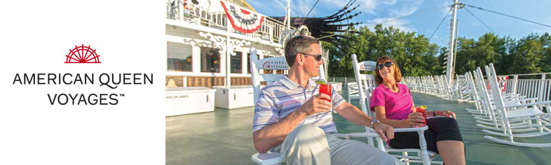 Relaxing on deck, American Queen, Mississippi River
