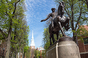 Paul Revere's monument, Boston, MA