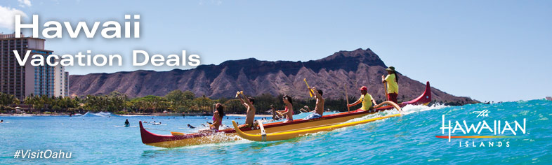 Outrigger canoe near Diamond Head, Oahu