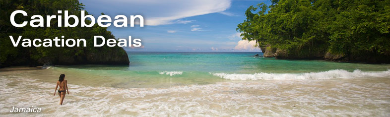 Panoramic view of with ships in the bay, Ocho Rios, Jamaica