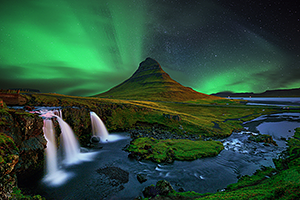Kirkjufell Iceland, northern lights