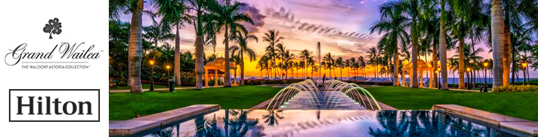 Grand Wailea resort at sunset