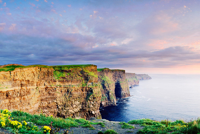 Sunset on Cliffs of Moher