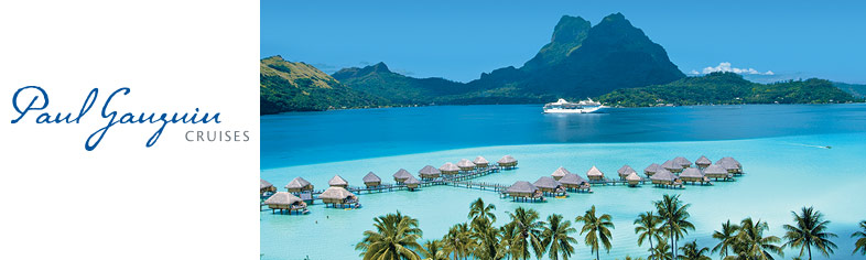 Paul Gauguin anchored in Bora Bora, Tahiti