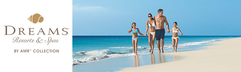 Family on beach - Dreams Resorts