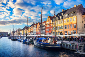 Boats in Copenhagen, Denmark