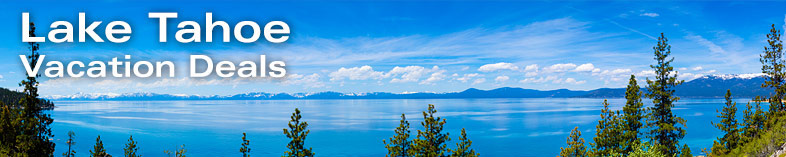 Panoramic view of Lake Tahoe from mountains