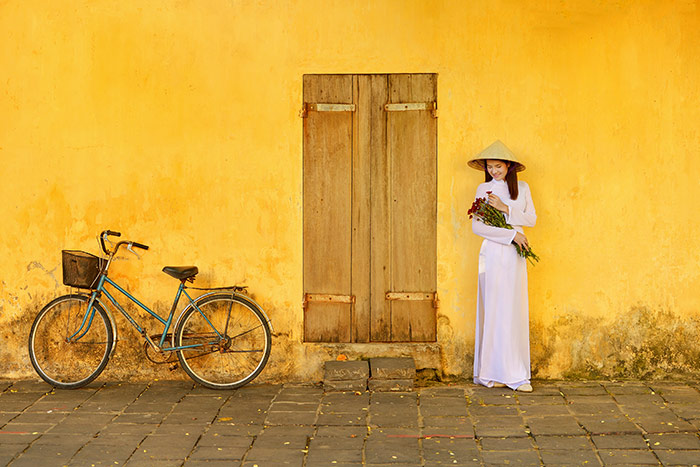Woman in traditional clothing, Vietnam