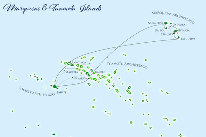 Explore the Marquesas: Cruise Map