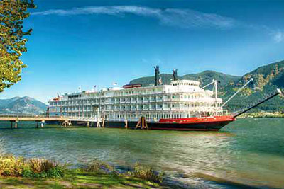 American Empress docked on river