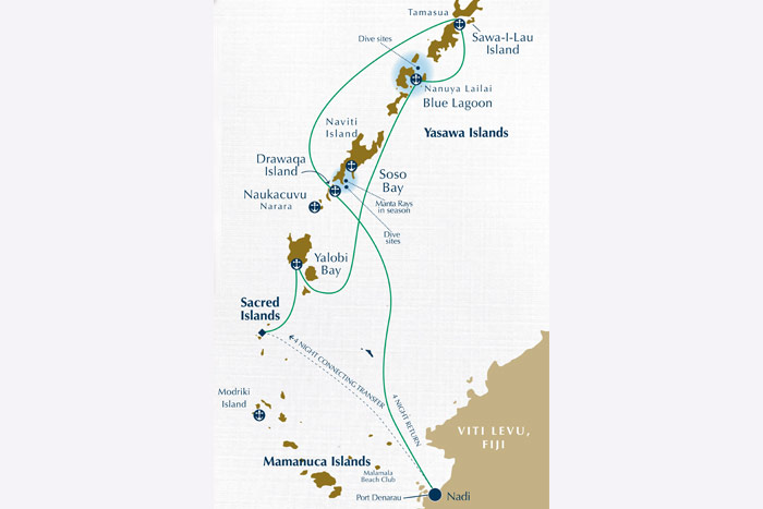 Bluw Lagoon Fiji: Cruise Map